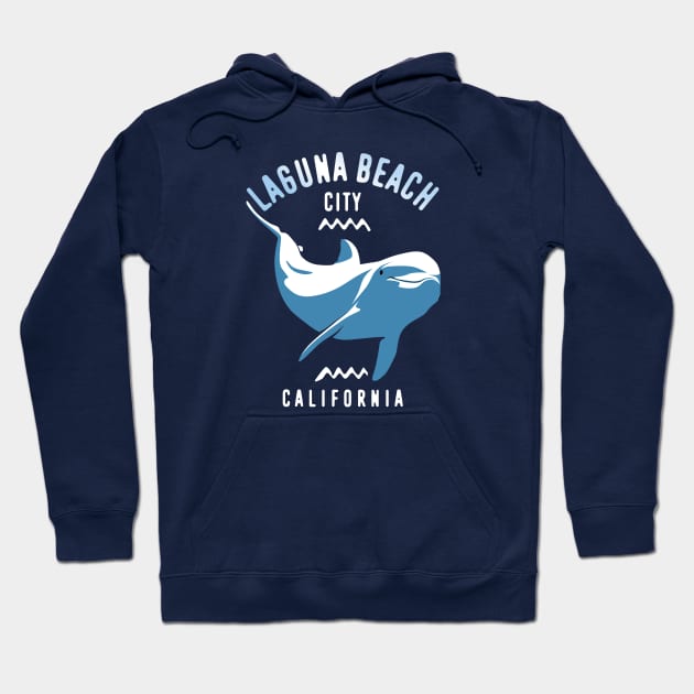 Laguna Beach City Of The Dolphins Hoodie by TMBTM